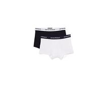 Emporio Armani Uomo 2-Pack-Boxer Essential Core Logoband Boxer, Bianco Blu Navy, S