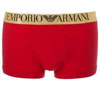 Emporio Armani Christmas Shiny Logo Trunk Trunks, Rosso LACCA, L Men's