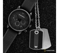 Emporio Armani Orologio Cronografo Quarzo Uomo con Cinturino in Pelle AR1737