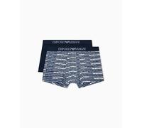 Emporio Armani Classic Pattern Mix 2-Pack Trunk Bermuda, Blu, S Uomo