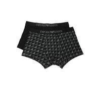 Emporio Armani Classic Pattern Mix 2-Pack Trunk Bermuda, Nero, L Uomo