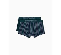 Emporio Armani Classic Pattern Mix 2-Pack Trunk Bermuda, Verde, L Uomo