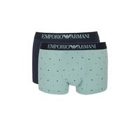 Emporio Armani Classic Pattern Mix 2-Pack Trunk Bermuda, Verde, M Uomo