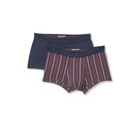 Emporio Armani Classic Pattern Mix 2-Pack Trunk Trunks, Stampa Righe/Marine, S Men's