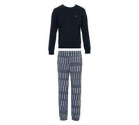 Emporio Armani Classic Pattern Pajamas Set Pigiama, Blu, L Uomo