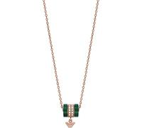 Emporio Armani Collana con elementi da donna con malachite verde, EG3569221, Oro rosa e verde