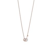 Emporio Armani collana da donna in acciaio inossidabile con chiusura a moschettone, Oro rosa e argento