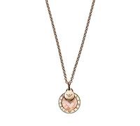 Emporio Armani Collana Da Donna, Lunghezza: 420mm +/-5mm / Dimensioni Ciondolo: 15mm X 15mm X 2mm Collana In Oro Rosa E Argento, EG3375221