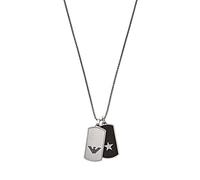 Collana Uomo EMPORIO ARMANI EGS2675040 Acciaio Inossidabile Piastrina Nero