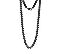 Emporio Armani Collana Uomo, Collana in acciaio inossidabile, Nero (Black)