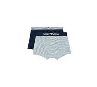 EMPORIO ARMANI Confezione da 2 Boxer da Uomo, BA.Blu GEOMET/AR.Blu, L