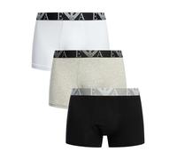 EMPORIO ARMANI Confezione da 3 Boxer da Uomo, Blk/Grey Mel/Bianco, M