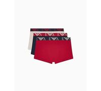 EMPORIO ARMANI Confezione da 3 Boxer da Uomo (Confezione da 3), Dado/AR.Blu/Scooter, L