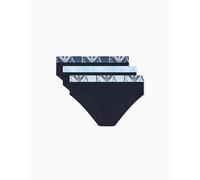 EMPORIO ARMANI Confezione da 3 Slip da Uomo, AR.Blu/AR.Blu/AR.Blu, XL
