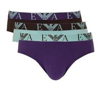 Emporio Armani Confezione da 3 Slip da Uomo con monogramma audace, Marrone, L, Marrone, L
