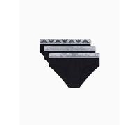EMPORIO ARMANI Confezione da 3 Slip da Uomo, Nero/Nero/Nero, M