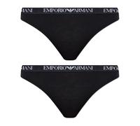 Emporio Armani - Confezione da due slip con logo - - Underwear - Donna - Nero - S
