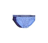 Emporio Armani Core Logoband 3-Pack Brief Briefs, Mar/ST AZZUR/INCHIOS, XL Men's
