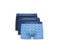 Emporio Armani Core Logoband 3-Pack Trunk Trunks, Mar/ST AZZUR/INCHIOS, M Men's