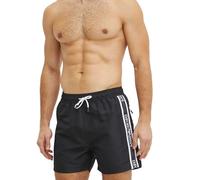 Emporio Armani Costume da Bagno da Uomo Logo Tape 4", Nero, Small