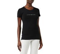 Emporio Armani Crew Neck T-Shirt Iconic Logoband, Maglietta Donna, Nero, M