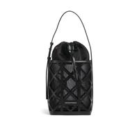 Emporio Armani Deva M Borsa a secchiello nero, pelle sintetica, donna