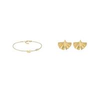 Emporio Armani Donna Bracciale e Orecchini in Ottone Dorato, Set
