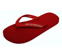 Emporio Armani Donna. Ciabatte Infradito Flip Flop Rosso in Gomma (Numeric_40)