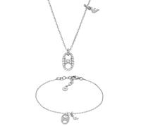 Emporio Armani Donna Collana e Bracciale Color Argento, Set