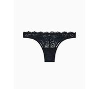 Emporio Armani Eternal Lace V-Brazilian Sottoveste a Gonna, Nero, M Donna