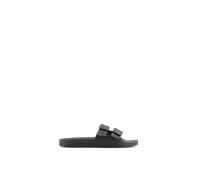 Emporio Armani Double Buckle Slides, Infradito Unisex - Adulto, Nero (Black+Black), 36 EU