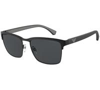 Emporio Armani EA 2087 3014/87 Men's Sunglasses - Matte Black Frame, Dark Gray Lenses