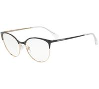 Emporio Armani EA1087 3014 54 Women's Eyeglasses - Shiny Black and Pale Gold Frame, Clear Lenses