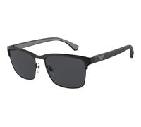 Emporio Armani EA2087 301487, Nero, Metal, Uomini occhiali da sole 56