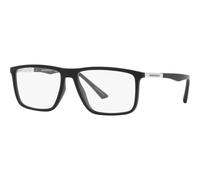 Emporio Armani EA3221 5001 56 Men's Eyeglasses - Matte Black and Aluminium Frame, Clear Lenses