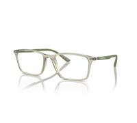 Emporio Armani EA3237 6107 53 Men's Eyeglasses - Shiny Transparent Green Frame, Clear Lenses