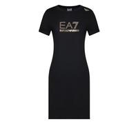 Emporio Armani EA7 Abito da Donna Evolution in Jersey di Misto Cotone e Modal Stretch, 7W000478 (IT, Testo, S, Regular, Regular, Nero)