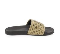 Emporio Armani EA7 Ciabatta con logo all-over (Black/Gold) 37