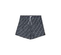 Emporio Armani EA7 Costume Boxer Uomo con Stampa Logo all-Over (Black/White) 50