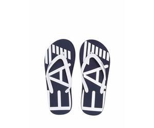 Emporio Armani EA7 EA7 Infradito da Uomo con Logo a Contrasto nella Parte Anteriore. Blu