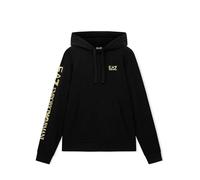 Felpa con cappuccio EA7 Logo Series nero puro - XL