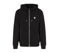 Emporio Armani EA7 - Felpa Nera con Zip e Patch Logo - - Sweatshirts & Hoodies - Uomo - Nero - L