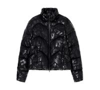 Emporio Armani EA7, ,Jackets ,Donna ,Nero ,M Giacca Imbottita in Nylon con Stampa Monogramma All-Over