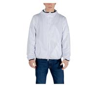 Emporio Armani EA7, ,Jackets ,Uomo ,Bianco ,L Blazer Bianco con Zip e Maniche Lunghe