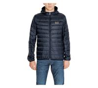 Emporio Armani EA7, ,Jackets ,Uomo ,Blu ,3XL Giacca Blu Con Cappuccio Zip Poliammide