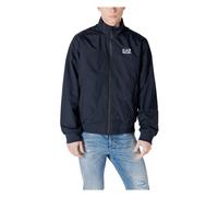 Emporio Armani EA7, ,Jackets ,Uomo ,Blu ,S Giacca con Zip e Collo a Lupetto con Tasche Frontali