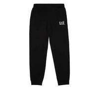 Emporio Armani EA7 Pantaloni con Polsino da Bambini e Ragazzi Jogger Core Identity Boy in Cotone - 8NBP51 (16 Anni, Nero/Bianco)