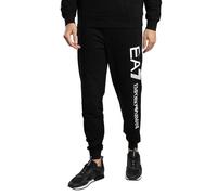 Emporio Armani EA7 Pantaloni Joggers Logo Series in Cotone da Uomo (IT, Testo, 3XL, Regular, Regular, Nero)