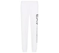 Emporio Armani EA7 Pantaloni Joggers Logo Series in Cotone da Uomo (IT, Testo, M, Regular, Regular, White/Black)