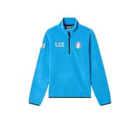 Emporio Armani EA7 Pile tecnico da sci Collezione FISI in Polar Fleece da Uomo, 7M001207 (Ibiza Blue Fisi, XL)